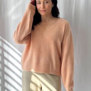 Blush Cozy Knit Sweater | Soft Stretch Feminine Pullover